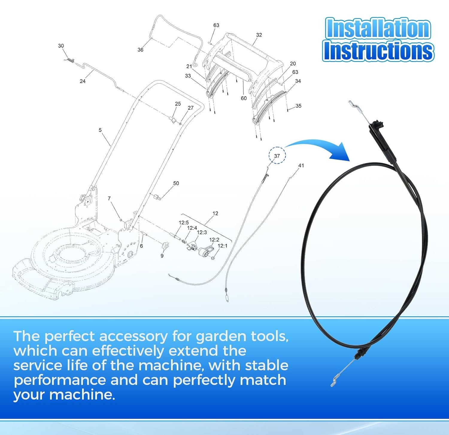 139-6594 PP B&S Brake Cable fo - đánh giá và giá Gardening Tools B&Q