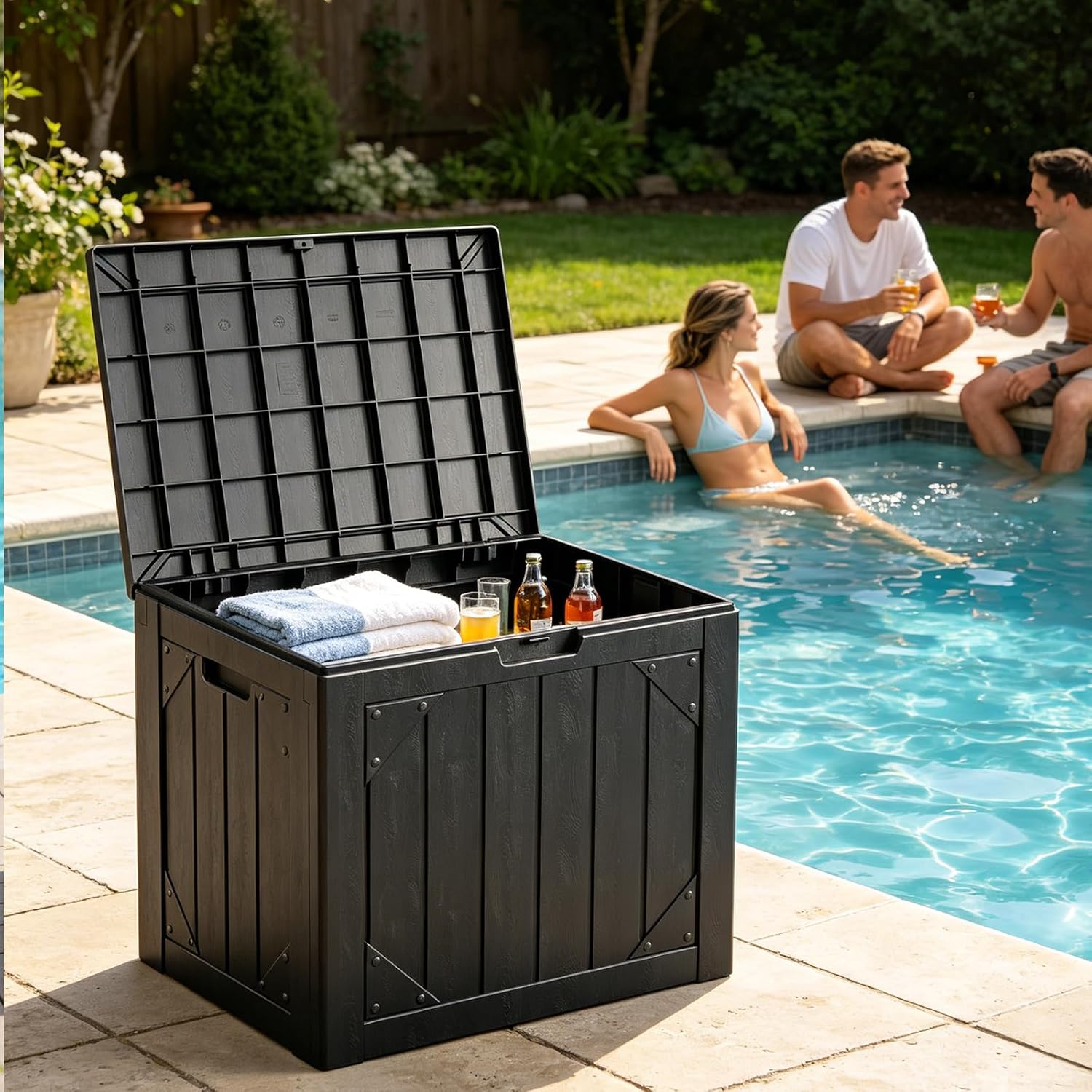 30 Gallon Outdoor Storage Box  - đánh giá và giá Gardening Tools Box