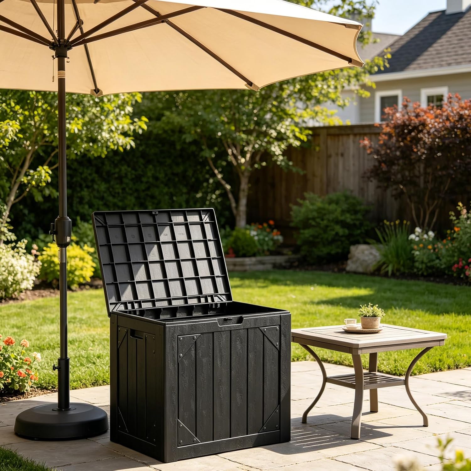 30 Gallon Outdoor Storage Box  - đánh giá và giá Gardening Tools Box