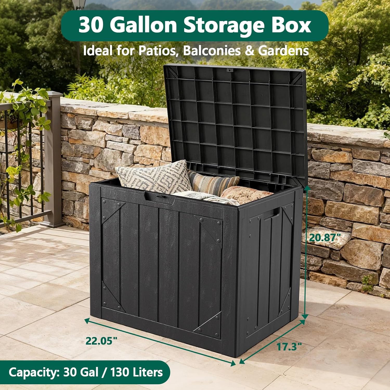 30 Gallon Outdoor Storage Box  - đánh giá và giá Gardening Tools Box