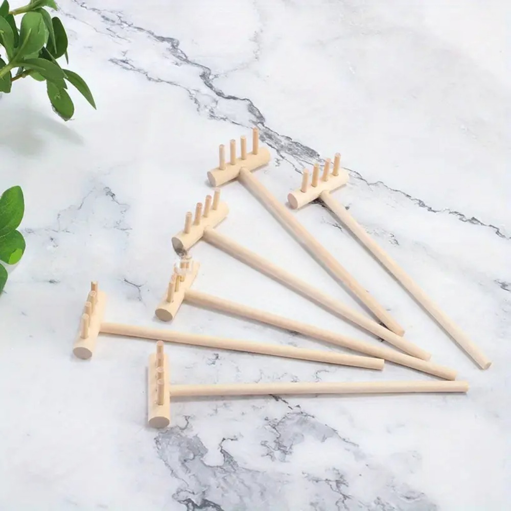 6pcs Mini Bamboo Rake Set for  - đánh giá và giá Gardening Tools Japan