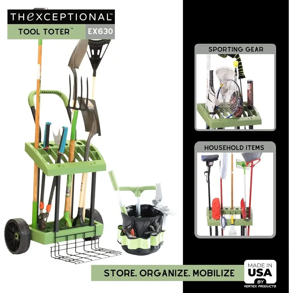 Garden Tool Cart with Tote, Wh - đánh giá và giá Gardening Tools Made In Usa